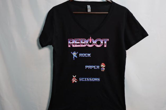 Limited Edition ROCK, PAPER, SCISSORS Ladies V-Neck T-Shirt